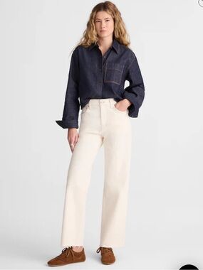 nwt madewell perfect vintage wide-leg crop jean
